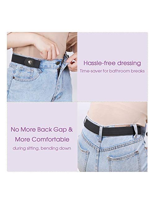 No Buckle Invisible Stretch Buckle Free Belts for Men/Women Belt for Jeans pants No Hassle,No Bugle
