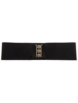 1950s Style 3 Wide Elastic Cinch Belt for Women Junior and Plus Sizes