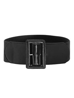 Hanna Nikole Womens Wide Buckle Stretchy Belt Vintage Elastic Dress Belts S-XXXXL