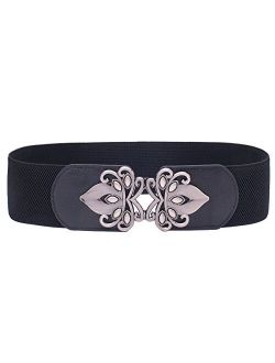 Syuer Womens Vintage Wide Elastic Stretch Waist Belt Retro Cinch Belt