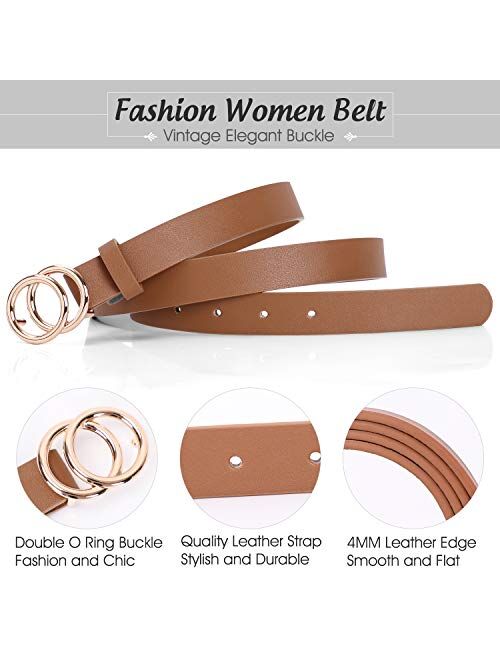 Vintage Style Women Fashion Leather Belt Buckle Closure