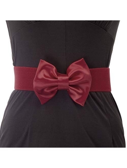 Women's Wide Cinch Belt Vintage Big Bow Knot Corset Waistband