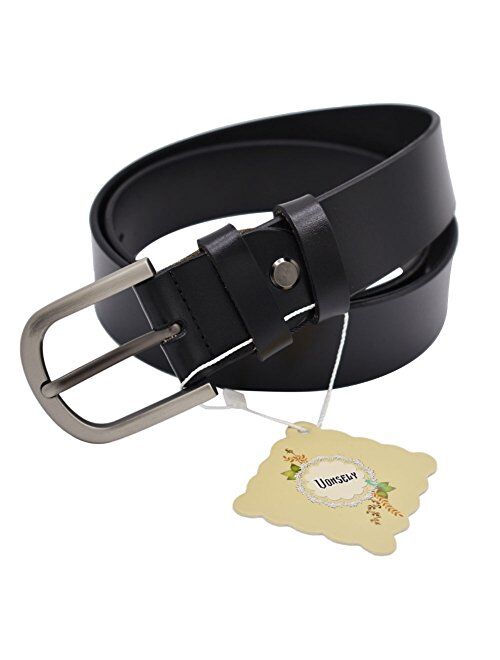 Womens Leather Belts for Jeans, Vonsely Women Leather Waist Belts for Pants