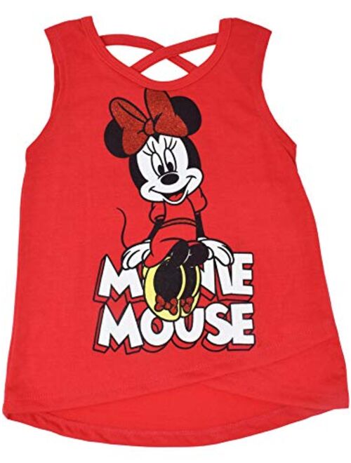 Disney Minnie Mouse Girls T-Shirt and French Terry Shorts Set