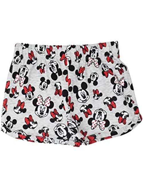 Disney Minnie Mouse Girls T-Shirt and French Terry Shorts Set 