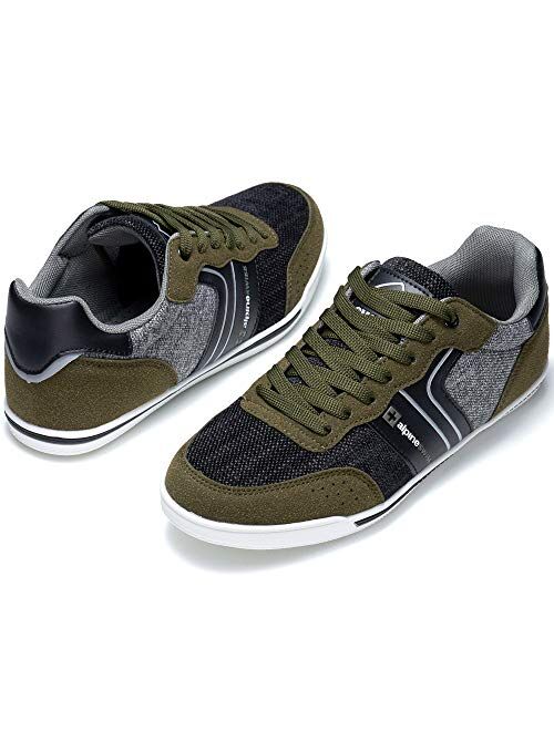 Alpine Swiss Liam Mens Fashion Sneakers Suede Trim Low Top Lace Up Tennis Shoes