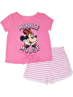 Minnie Mouse Girls French Terry T-Shirt and Shorts Set
