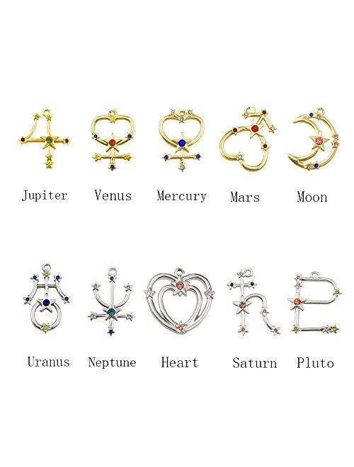 Nine Planets Pendant Necklace Sailor Moon Guardian Star Clavicle Necklace Astronomy Enthusiast Gift Jewelry 