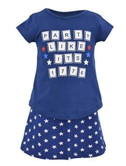 Unique Baby Girls Live Love Learn 2 Piece Back to School Dress Skirt Set
