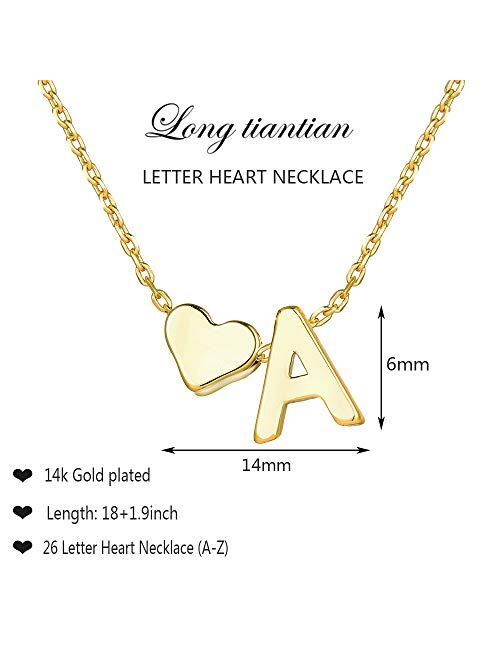 Gold Heart Initial Necklace for Teen Girls,Dainty Personalized Letter Heart Choker Necklace Gift for Women Necklace Jewelry