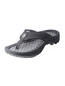 Kaiback Men's Lakeside Sport Flip Flop Sandal - Mens Comfort Footwear