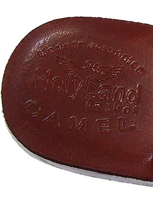 Holy Land Market Unisex Adults/Children Genuine Leather Biblical Sandals/Flip Flops (Jesus - Yashua) Shepherd's Field Style II Camel Trademark -