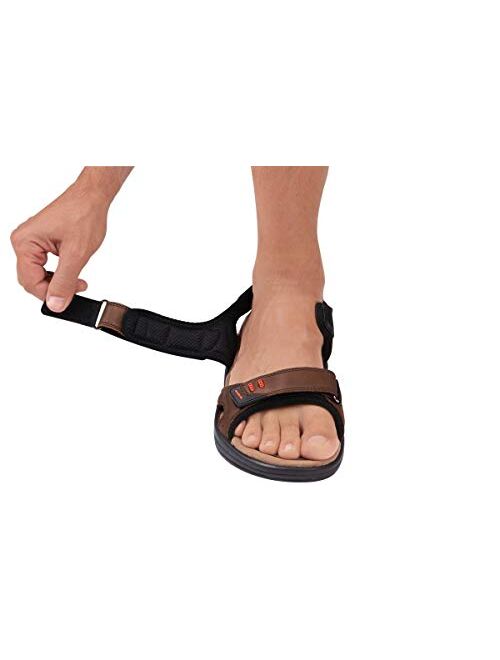 Orthofeet Proven Plantar Fasciitis and Foot Pain Relief. Extended Widths. Orthopedic Diabetic Arch Support Men's Sandals, Cambria