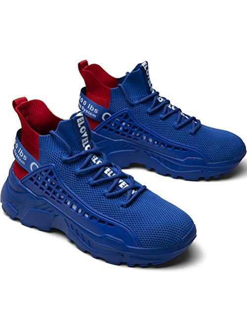 SANNAX  Fashion Sneakers Walking Shoes Balenciaga Look Athletic Walking Running Shoes Casual Sneaker