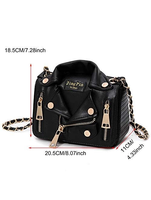Sfly Women Chain Motorcycle Shoulder Rivet Jacket Bags Messenger Bag Leather Handbags for Girls