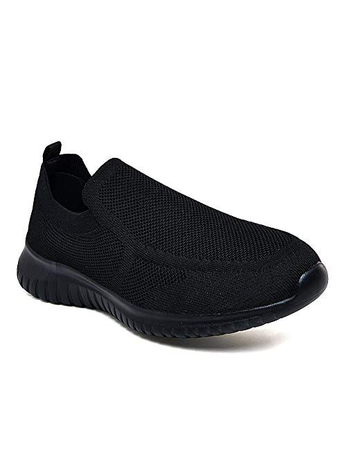 Buy LANCROP Men's Comfortable Walking Shoes - Casual Knit Loafer Slip ...