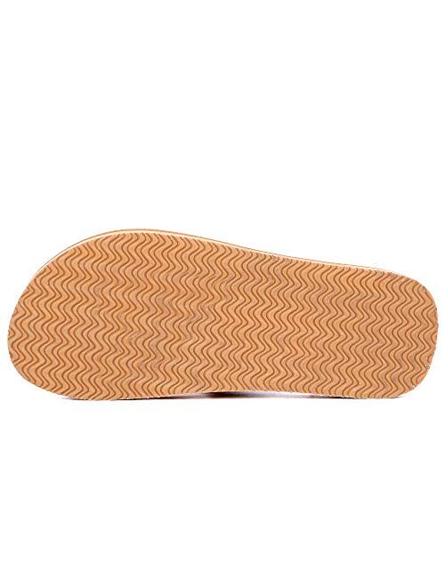 ALEADER Mens Flip Flops Arch Support Sandals for Beach, Casual, Outdoor & Indoor