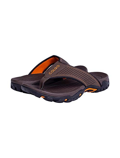 COLGO Flip Flops for Men with Arch Support Casual Comfort Mens Thong Sandals Indoor Outdoor Sport Walking Beach Sandals