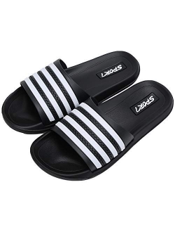 Mens Womens Lightweight Slide Sandals-Slip on Slides Sandal Shoes for Indoor or Outdoor-Unisex Flexible House Slipper Sport Slides