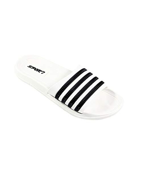 Mens Womens Lightweight Slide Sandals-Slip on Slides Sandal Shoes for Indoor or Outdoor-Unisex Flexible House Slipper Sport Slides
