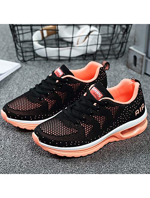 MAFEKE Women Air Athletic Running Shoes Fashion Tennis Breathable Lightweight Walking Sneakers