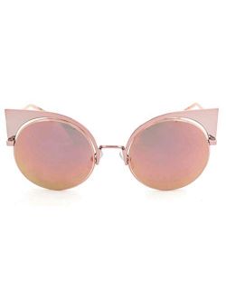 Women's Cat Eye Mirrored Sunglasses