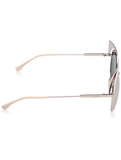 Fendi Women's Cat Eye Mirrored Sunglasses