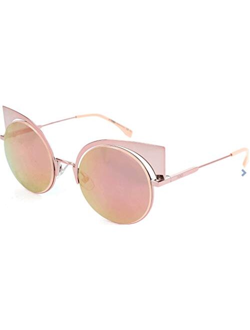 Fendi Women's Cat Eye Mirrored Sunglasses
