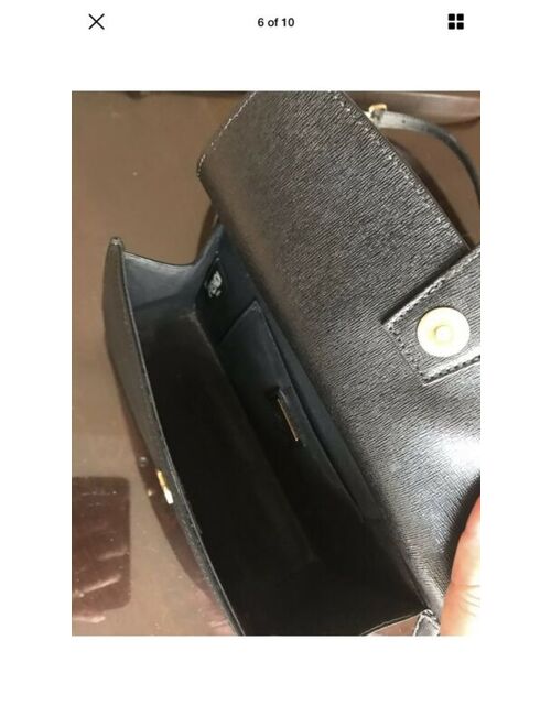 Fendi Leather Solid Magnetic Snap Shoulder bag