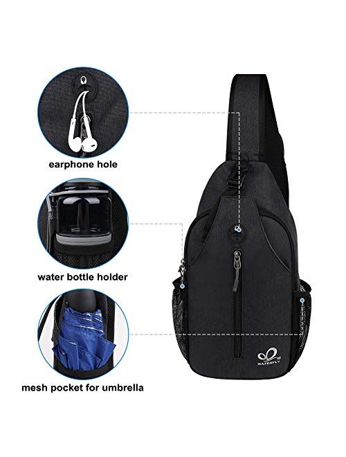 Waterfly Crossbody Sling Backpack Sling Bag Travel Hiking Chest Bag Daypack