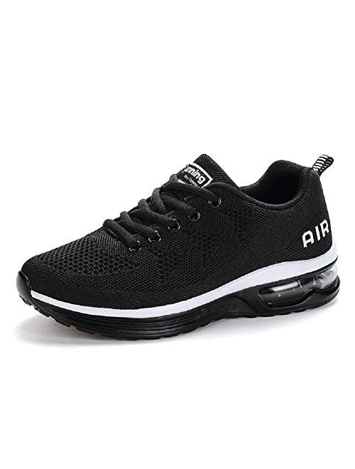 Mens Womens Running Shoes Air Cushion Sneakers Lightweight Breathable Walking Gym Jogging Fitness Athletic Sneakers