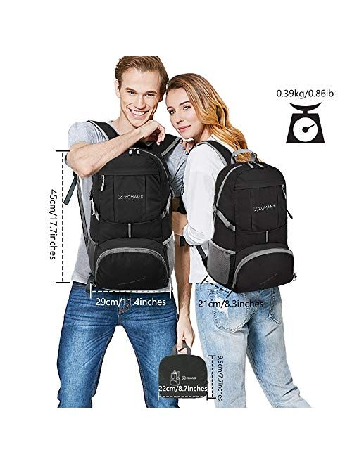 ZOMAKE Hiking Backpack 35L Lightweight Backpack Water Resistant Packable Backpack Travel Daypack for Women Men