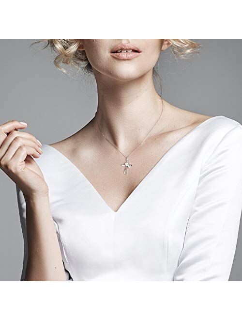 AmorAime Silver Necklace for Women Heart Necklace 925 Sterling Silver Love Necklace Dainty Chain Mother's Day Gifts for Girls
