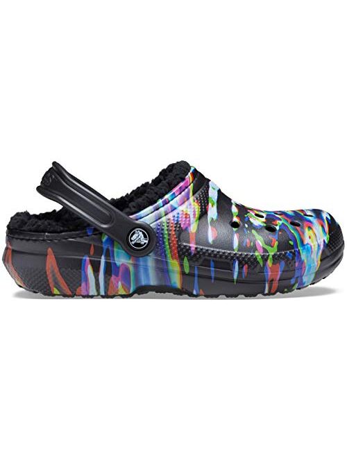 Crocs Men's and Women'sClassic Tie Dye Lined Clog | Warm and Fuzzy Slippers