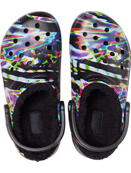 Crocs Men's and Women'sClassic Tie Dye Lined Clog | Warm and Fuzzy Slippers