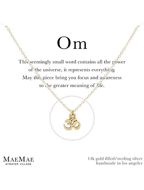 MAEMAE Spiritual Charms Necklaces, 14k Gold Filled Hope & Inspirational Jewelry 16-18"