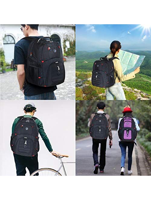 Extra Large 50L Travel Laptop Backpack with USB Charging Port Fit 17 Inch Laptops for Men Women