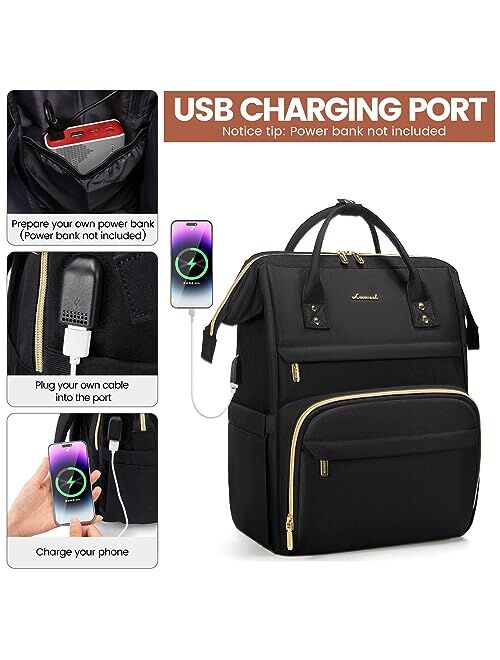 LOVEVOOK Laptop Travel Business Work Bag with USB Port