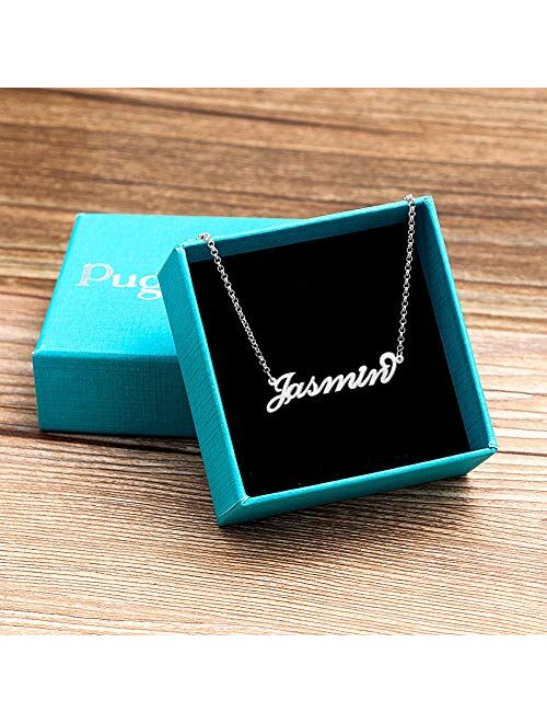 SexyMandala Personalized Name Necklace Initial Necklace Customized Sterling Silver Original Font Pendant Jewelry Same Day Shipping Gift for Women