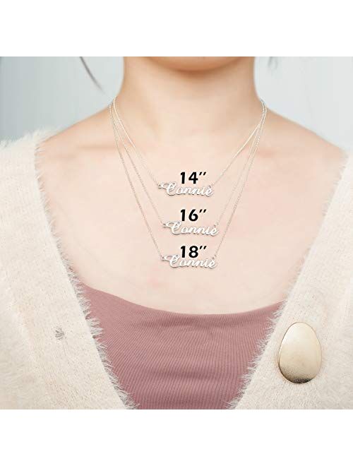 CLY Jewelry Stainless Steel Chain Rose Gold Pendant Customized Plate Personalized Name Necklace