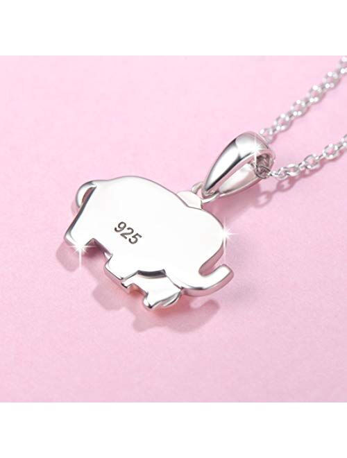 925 Sterling Silver Gold Plated Personalized Initial Elephant Chain Necklace New