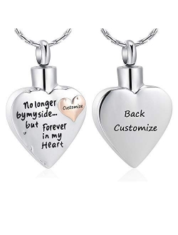 constantlife Grandpa/Grandma/Dad/Mom/Son/Daughter/Brother/Sister Urn Necklace for Ashes Keepsake Cremation Jewelry Heart Charm