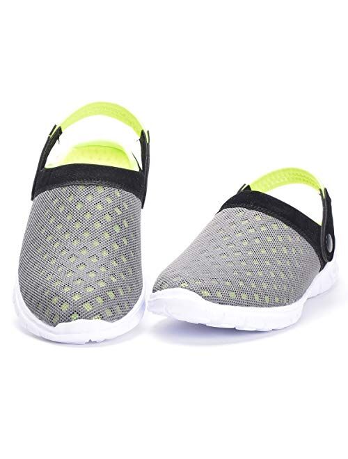 Hsyooes Mens Womens Mules & Clogs Garden Shoes Summer Breathable Mesh Slippers Non-Slip Outdoor Beach Sandals Unisex