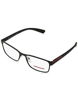 Linea Rossa Men's PS 50GV Eyeglasses Black Rubber 55mm