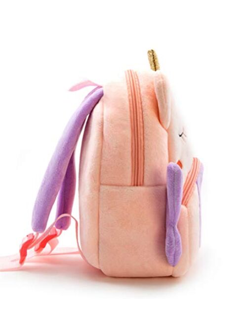 Cute Toddler Backpack Toddler Bag Plush Animal Cartoon Mini Travel Bag for Baby Girl Boy 2-6 Years