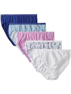 Womens Plus Cotton Hi-Cut Panties