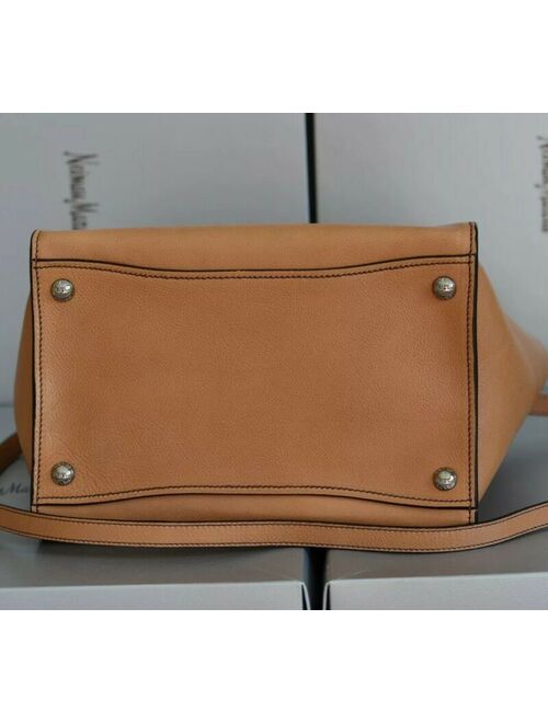 Authentic Prada City Calf Twin Pocket Tote Bag w/ shoulder strap Camel NWT $2450