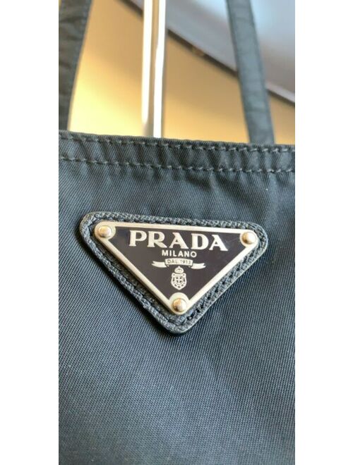 Authentic PRADA Limited Edition Black Nylon Tessuto Patchwork Small Tote Bag