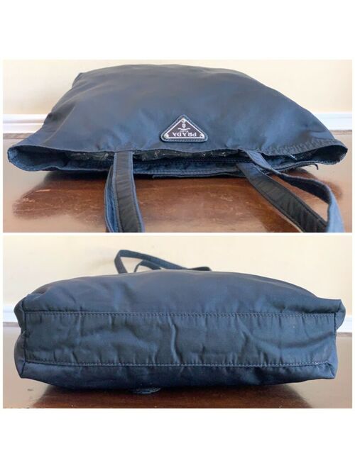 Authentic PRADA Limited Edition Black Nylon Tessuto Patchwork Small Tote Bag