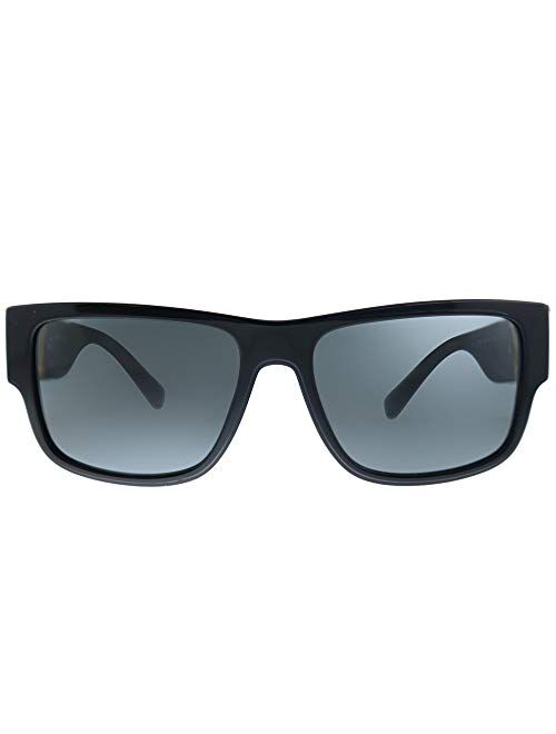 Versace VE 4369 GB1/87 Black Plastic Rectangle Sunglasses Grey Lens
